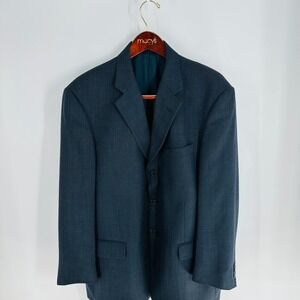 Vintage Tallia Uomo For Nordstrom Three Button‎ Sport Coat Blazer Gray Size 44